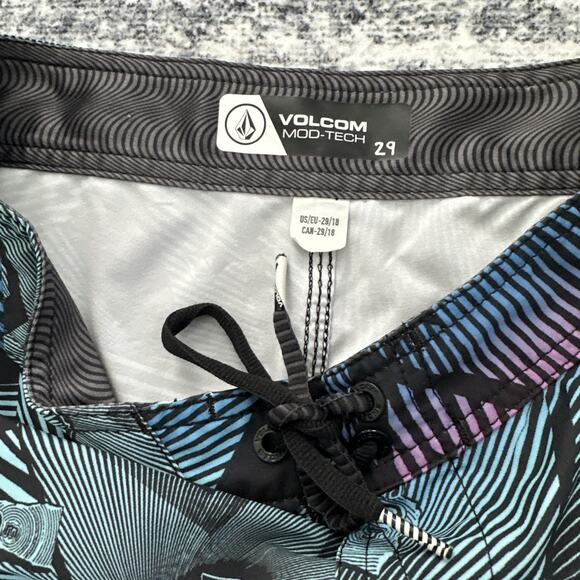 Volcom Mod Tech Boys Youth Size 29 Board shorts Swimwear Trucks Swim Striped - Picture 2 of 8